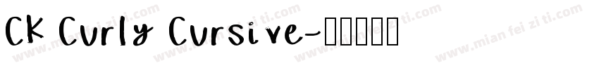 CK Curly Cursive字体转换